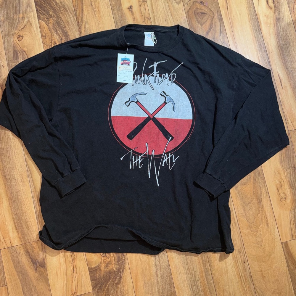 Pink Floyd The Wall Long Sleeve Shirt Mens 3XL Black Excellent Graphic Band Tee